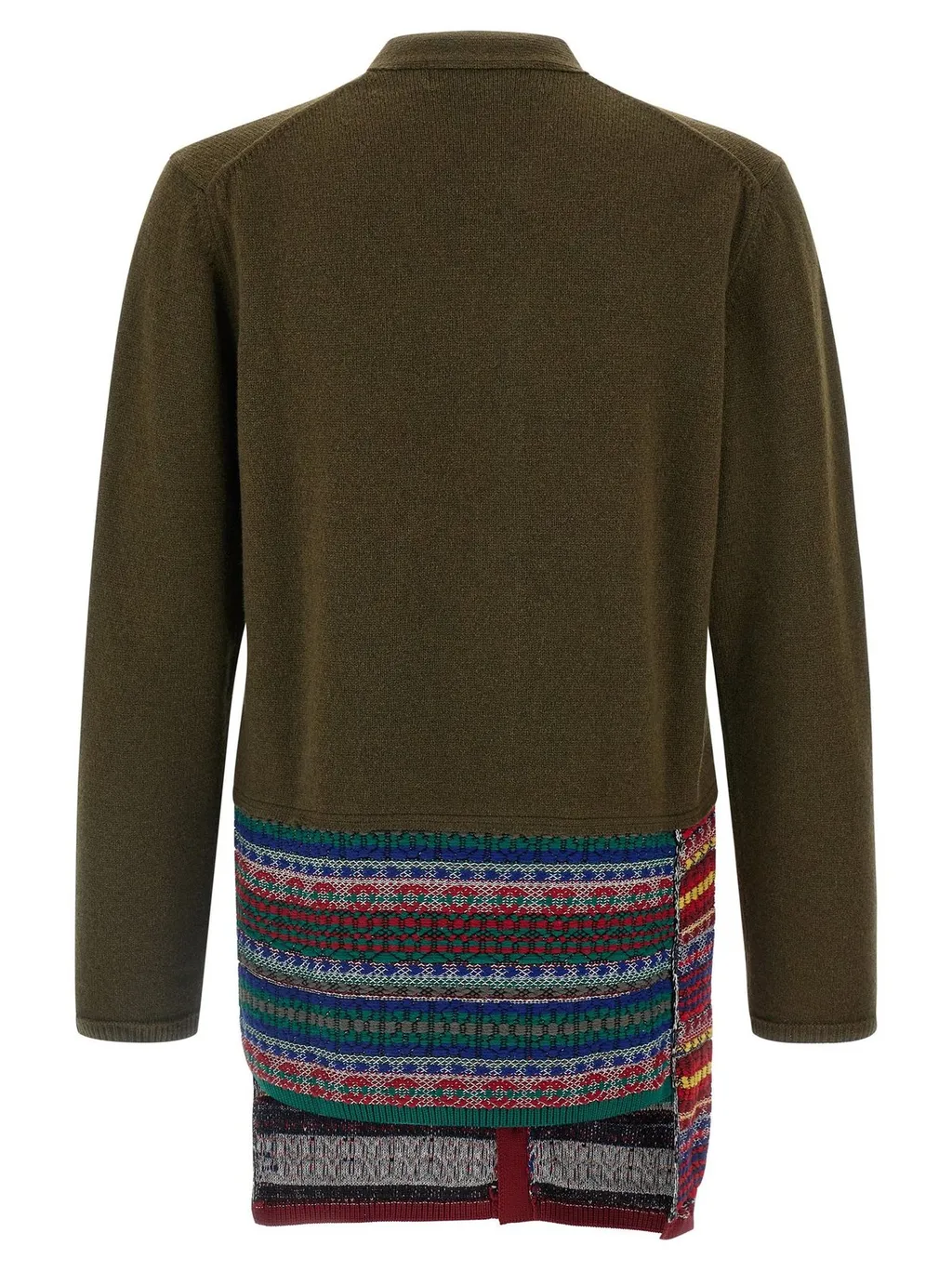 Comme Des GarÇOns Homme Plus Jacquard Insert Knit Cardigan