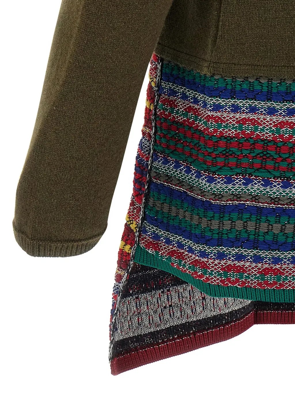 Comme Des GarÇOns Homme Plus Jacquard Insert Knit Cardigan