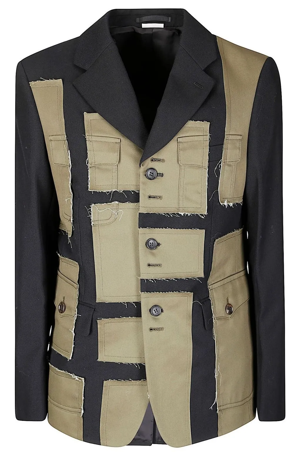 Comme Des GarÇOns Homme Plus Single-Breasted Paneled Blazer
