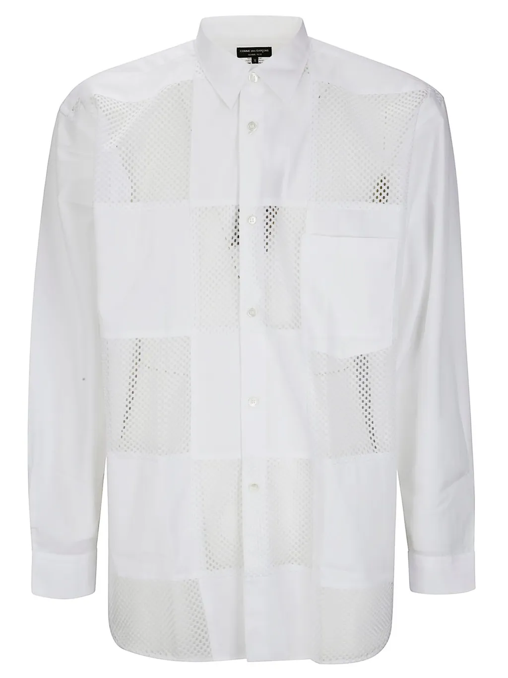 Comme Des GarÇOns Homme Plus Mesh Panelled Shirt