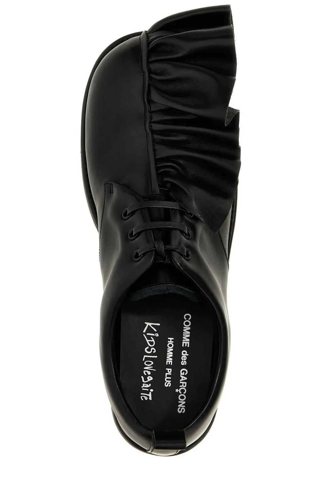 Comme Des GarÇOns Homme Plus Ruched Lace Up Shoes