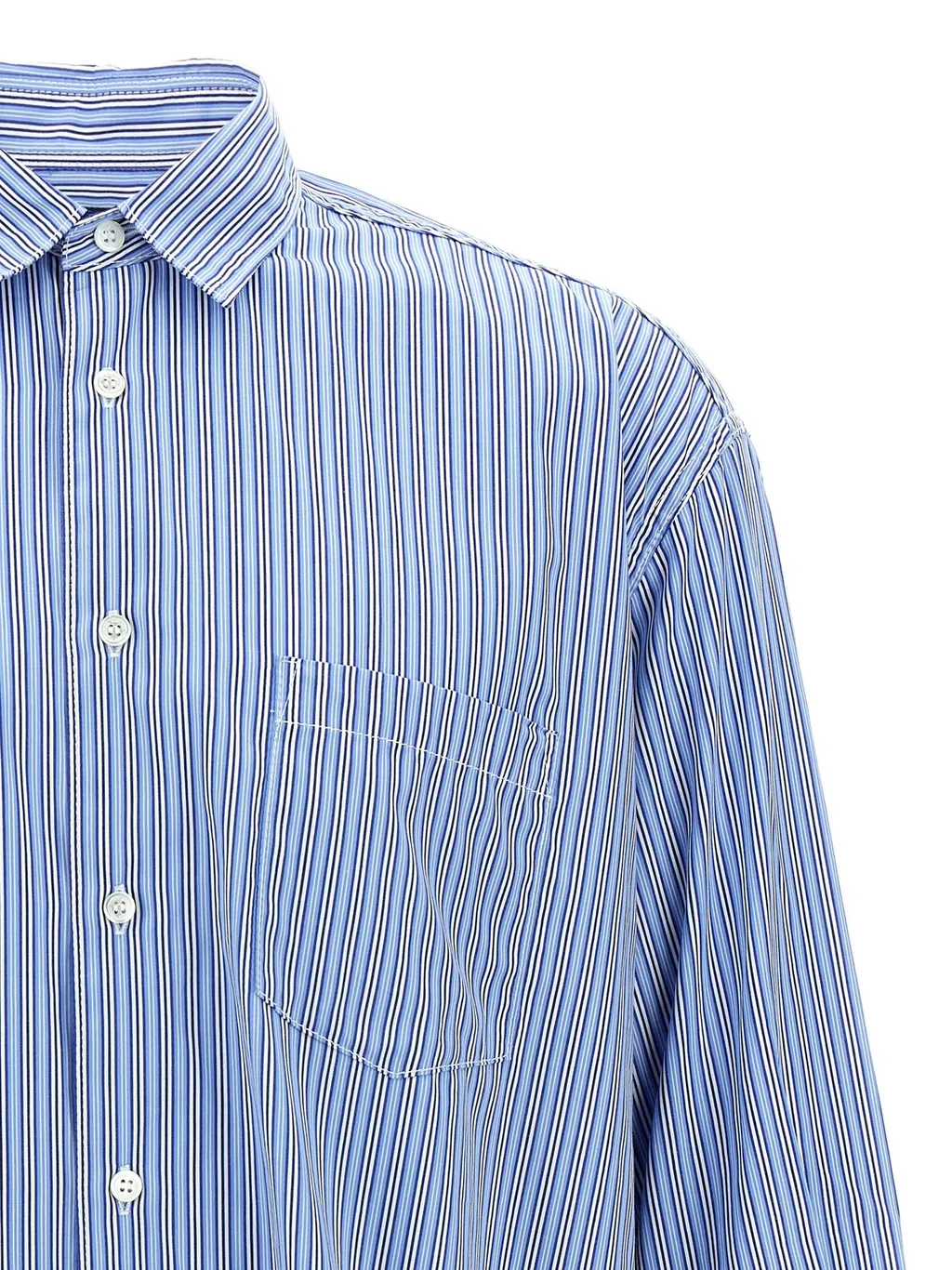 Comme Des GarÇOns Homme Plus Striped Buttoned Shirt