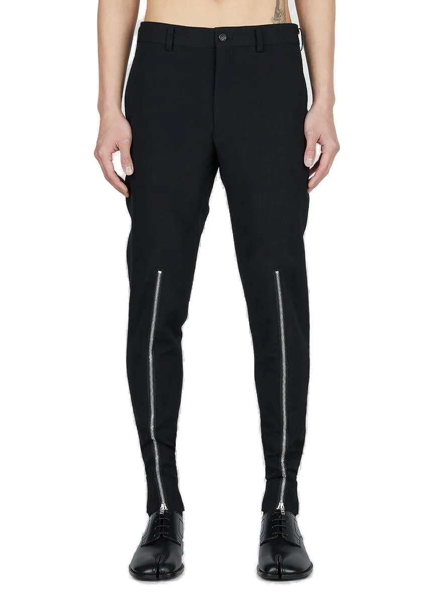 Comme Des GarÇOns Homme Plus Zip Detailed Pants