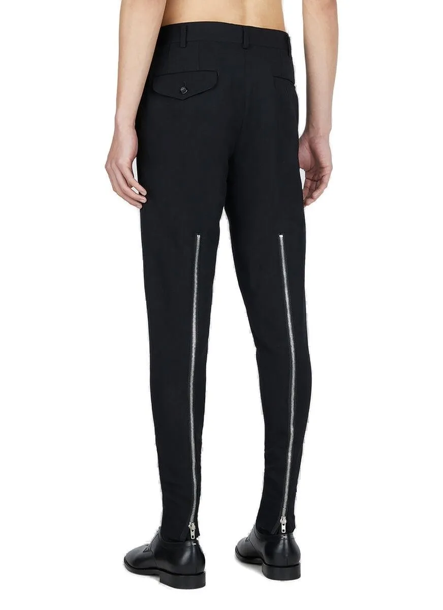 Comme Des GarÇOns Homme Plus Zip Detailed Pants
