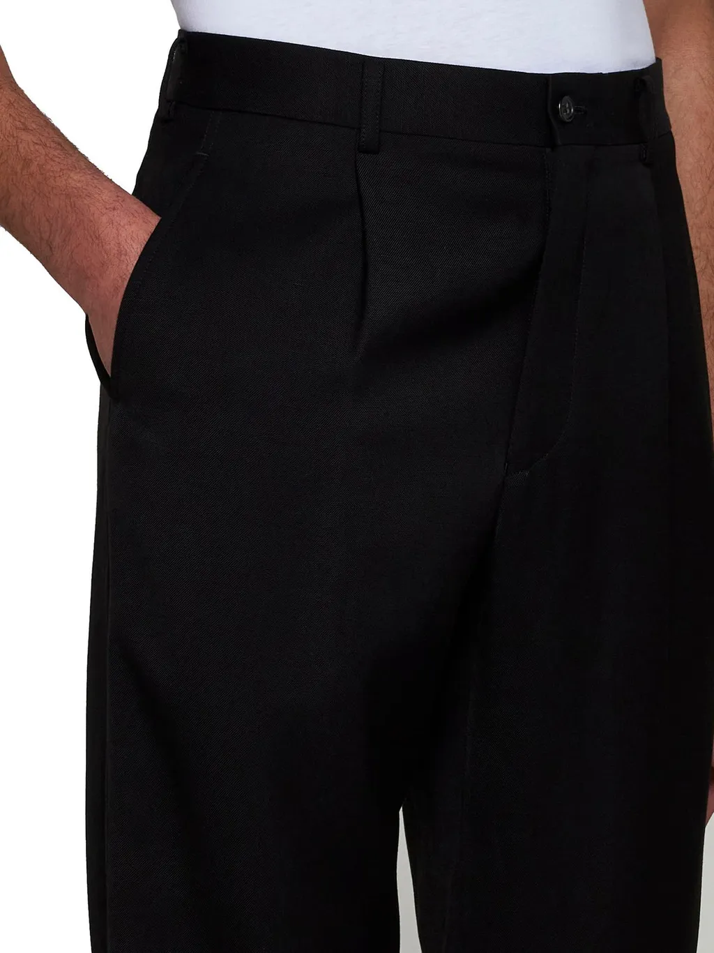 Comme Des GarÇOns Homme Plus Cropped Trousers