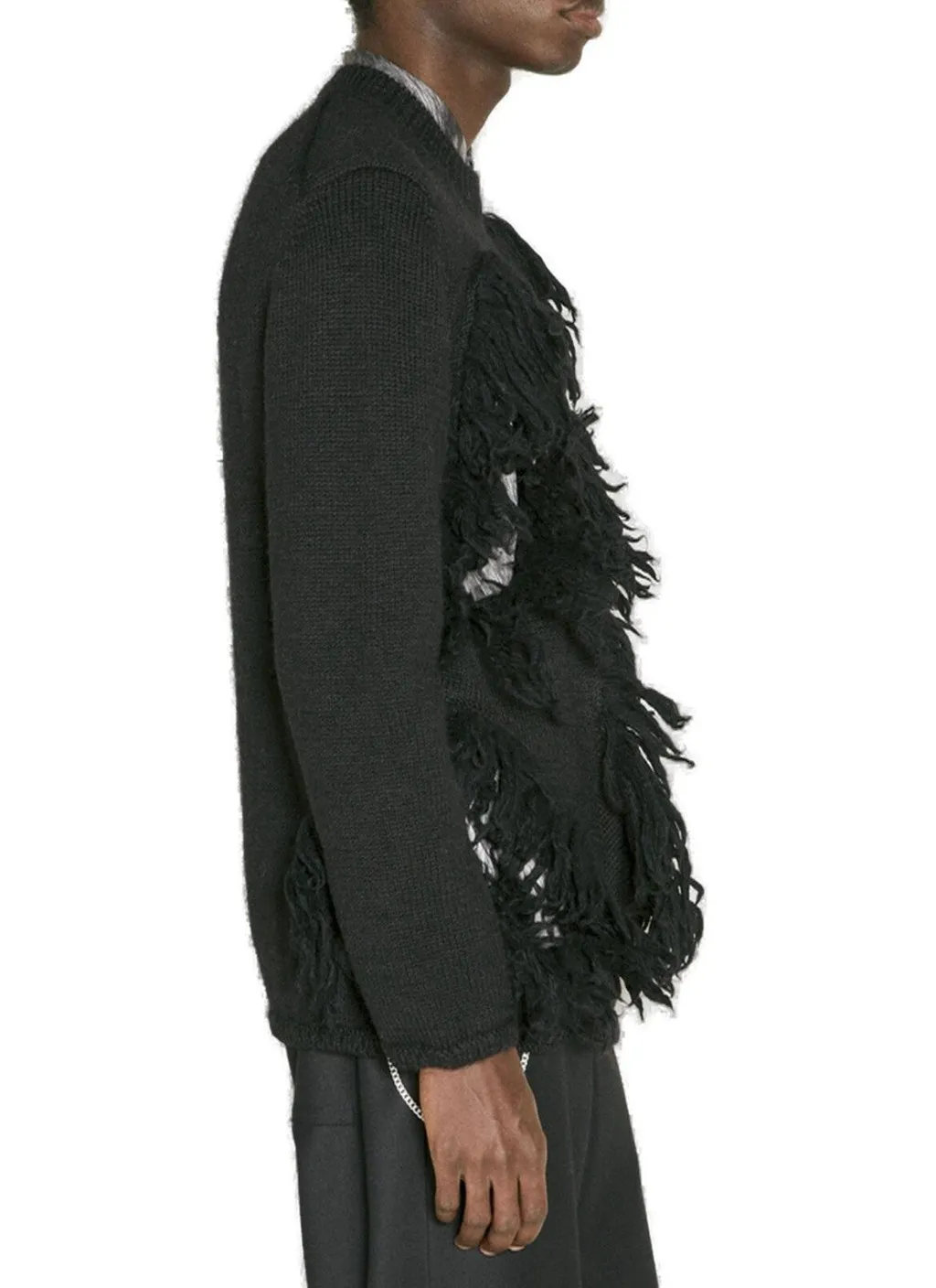 Comme Des GarÇOns Homme Plus Tassel Detailed Crewneck Jumper