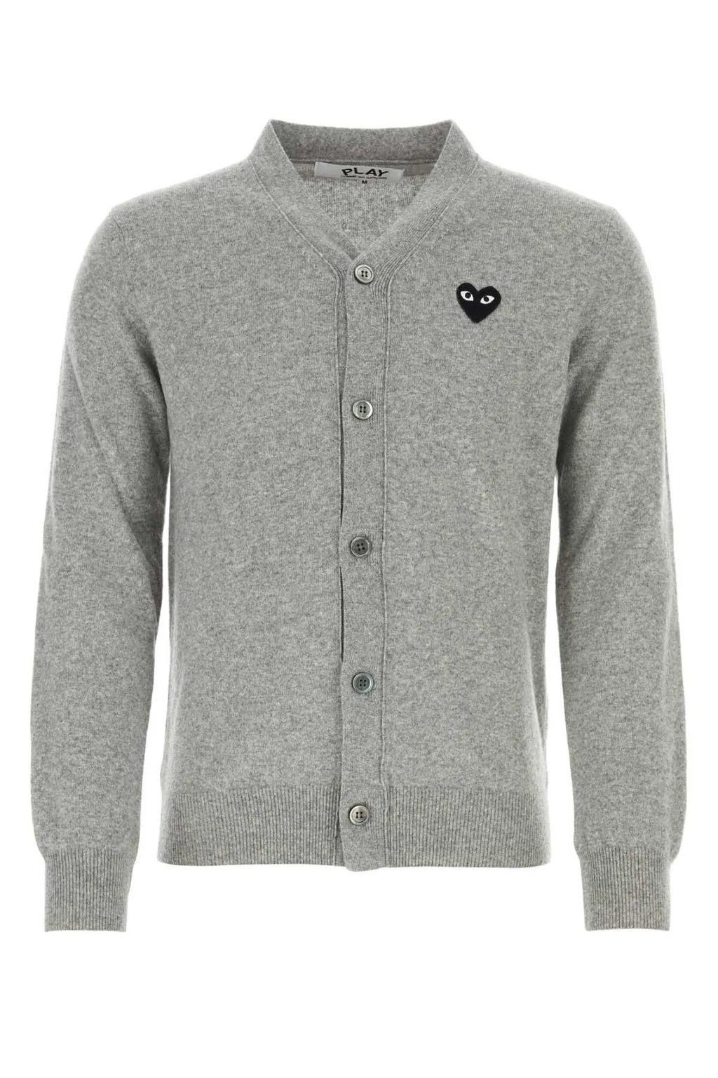 Comme Des GarÇOns Play Logo Patch Button-Up Cardigan