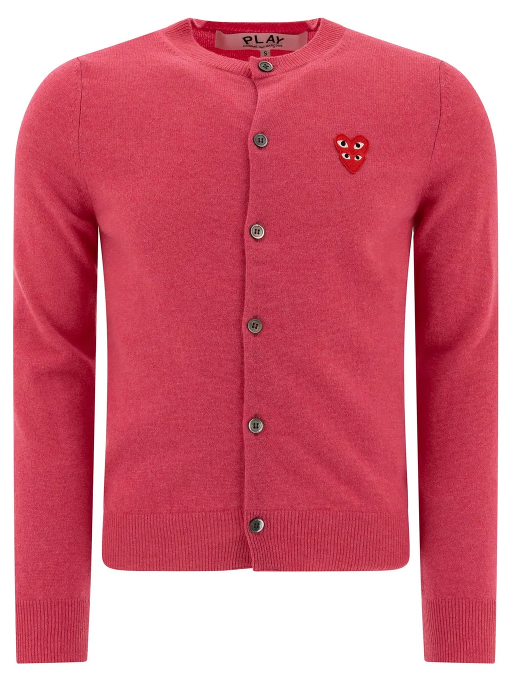 Comme Des GarÇOns Play Heart-Patch Knitted Cardigan