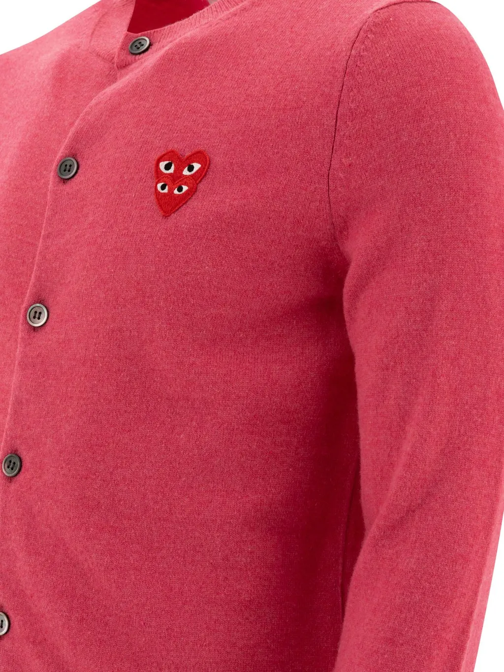 Comme Des GarÇOns Play Heart-Patch Knitted Cardigan