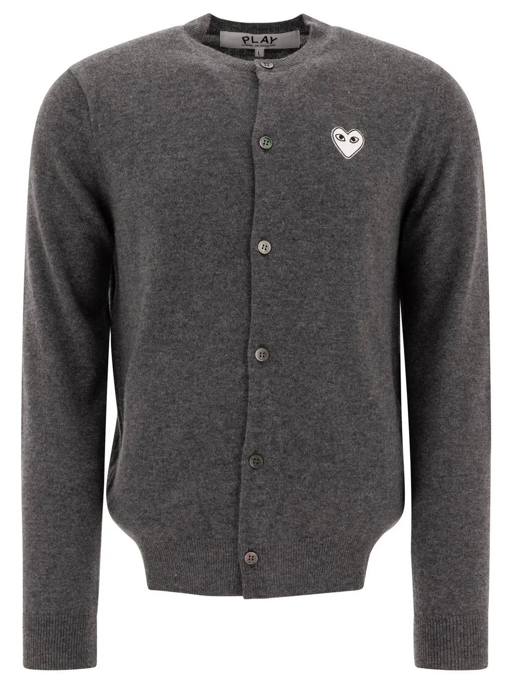 Comme Des GarÇOns Play Heart-Applique Crewneck Cardigan