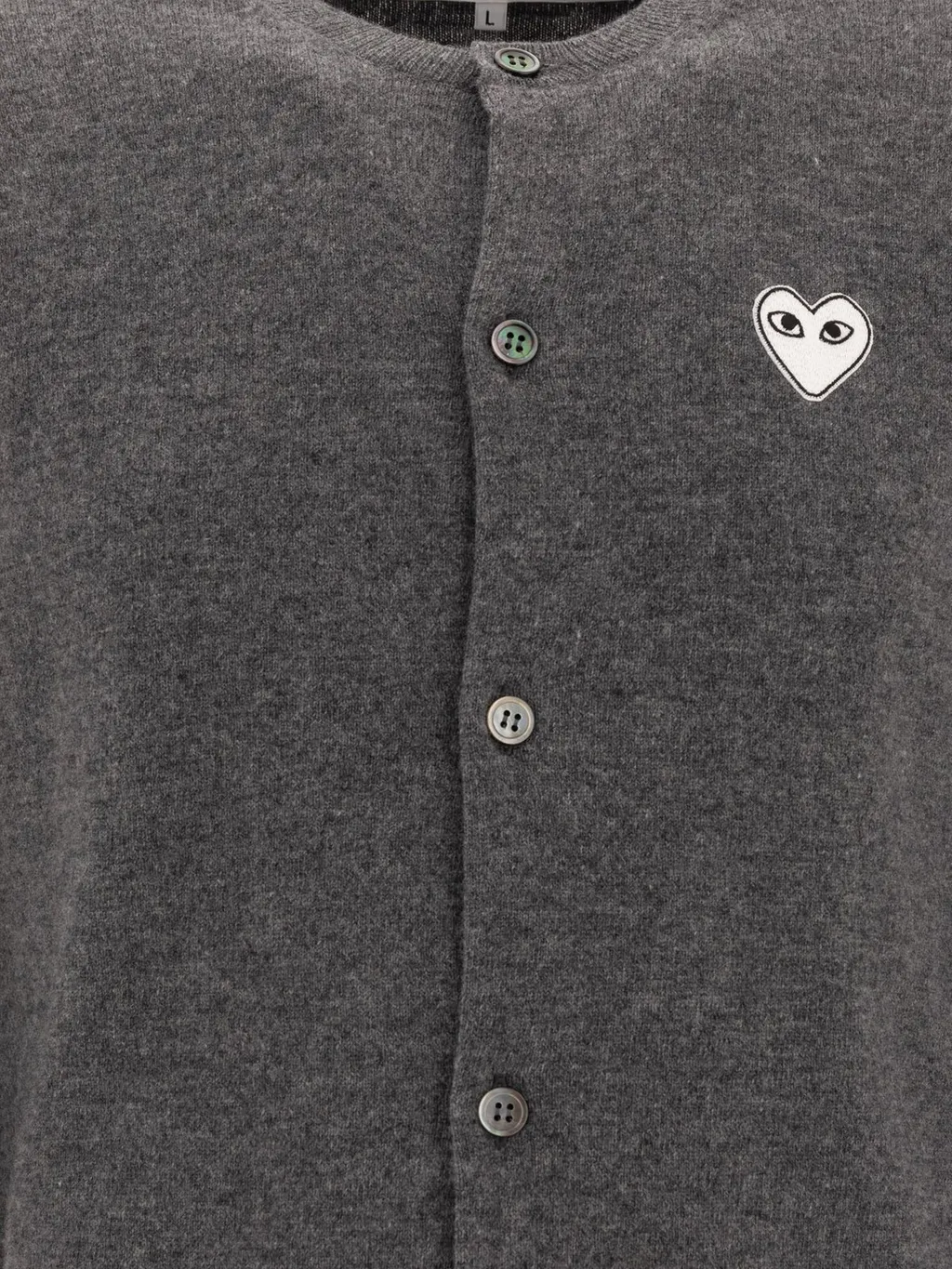 Comme Des GarÇOns Play Heart-Applique Crewneck Cardigan