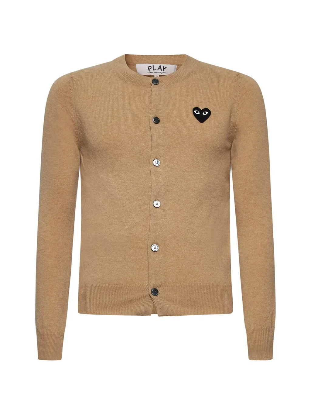 Comme Des GarÇOns Play Heart Patch Crewneck Cardigan