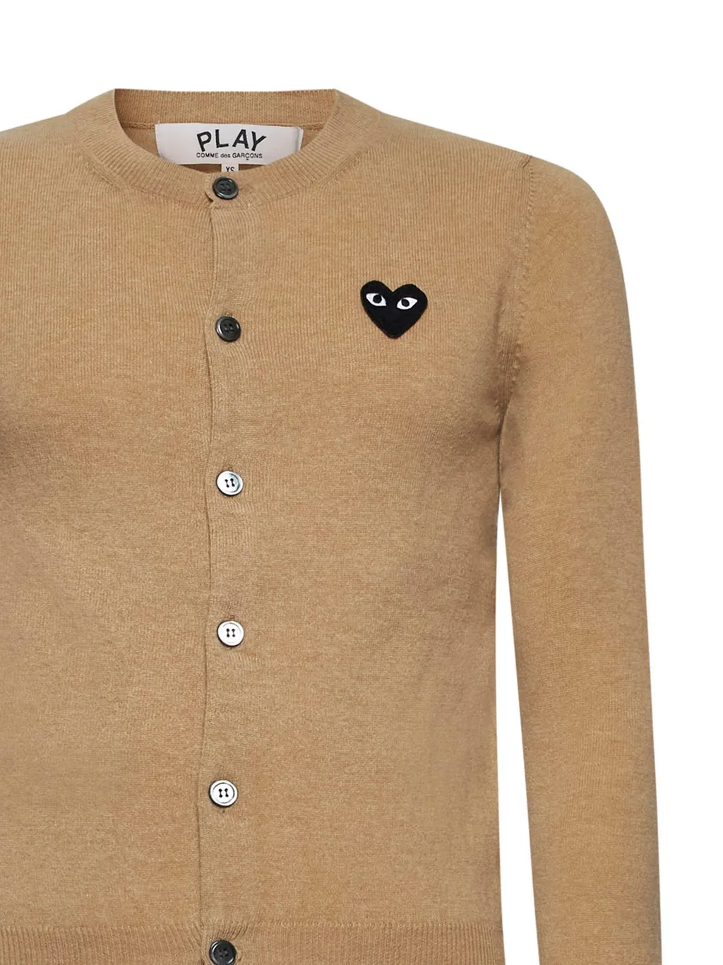 Comme Des GarÇOns Play Heart Patch Crewneck Cardigan