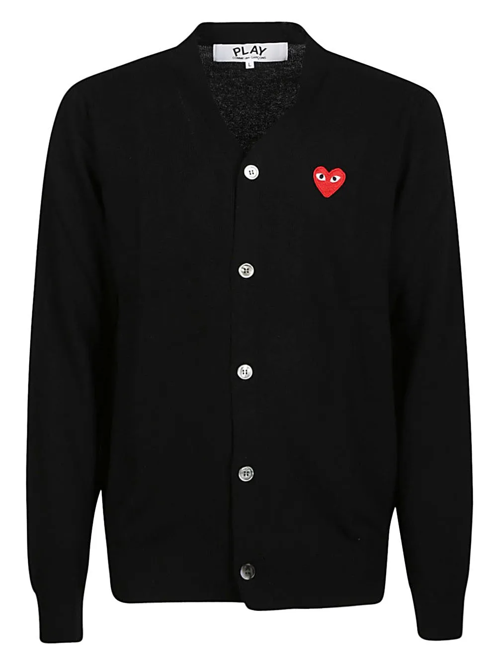 Comme Des GarÇOns Play Iconic Patch Button-Up Cardigan