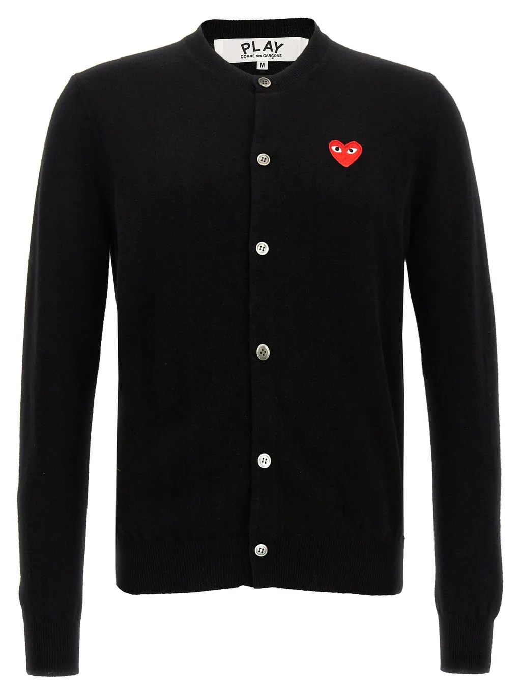 Comme Des GarÇOns Play Logo Patch Button-Up Cardigan