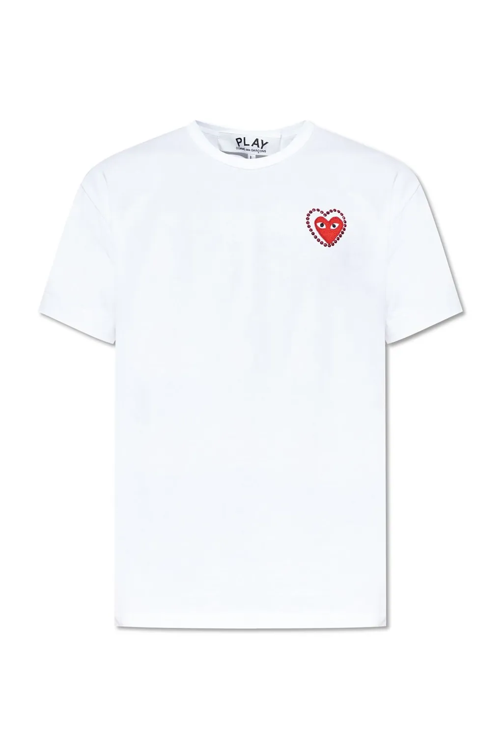 Comme Des GarÇOns Play Logo Printed Embellished T-Shirt