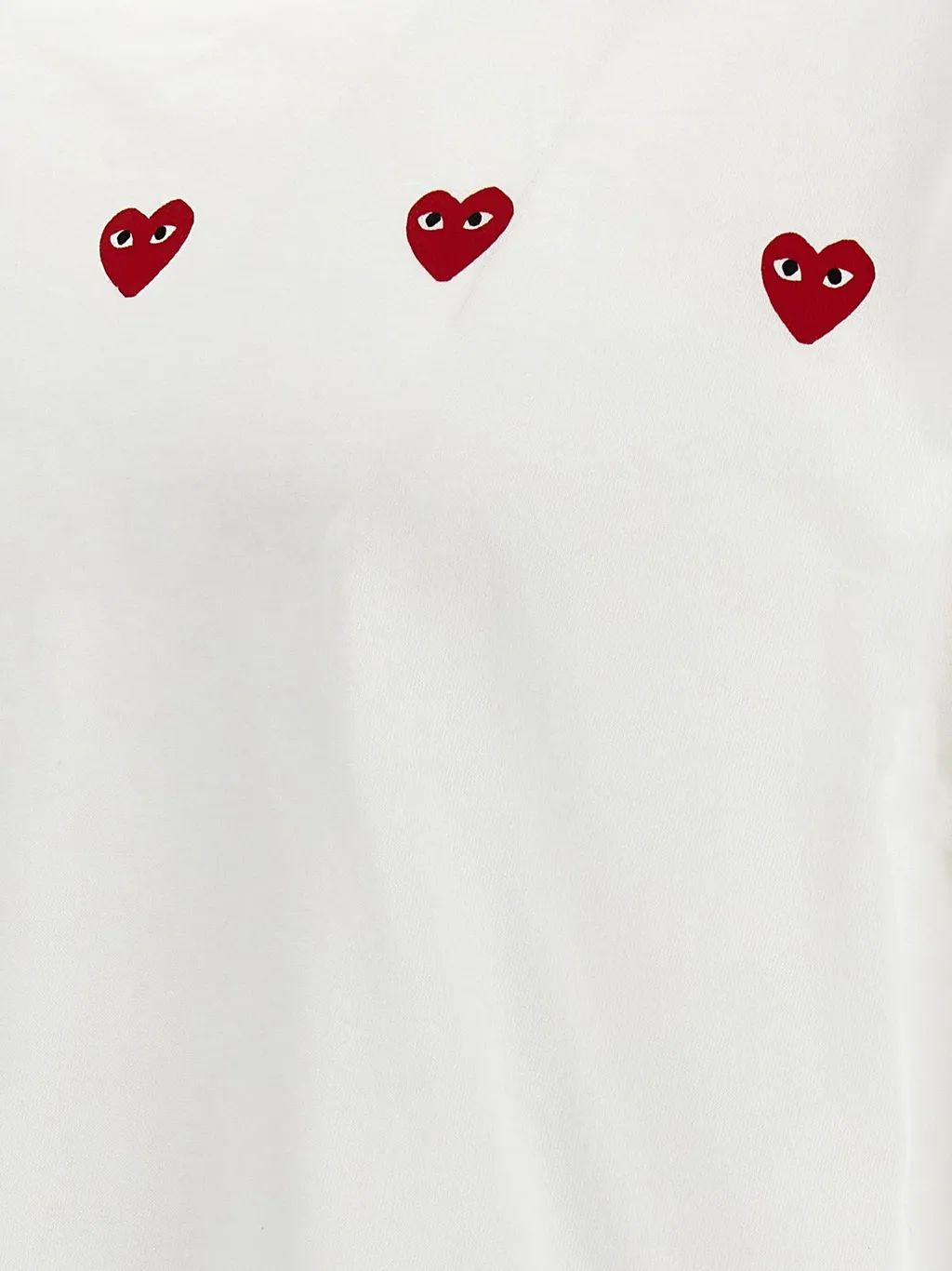 Comme Des GarÇOns Play Triple Hearts Crewneck T-Shirt
