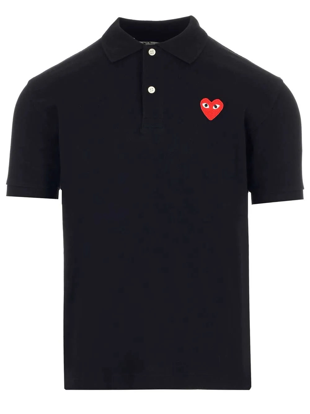 Comme Des GarÇOns Play Heart Embroidered Polo Shirt