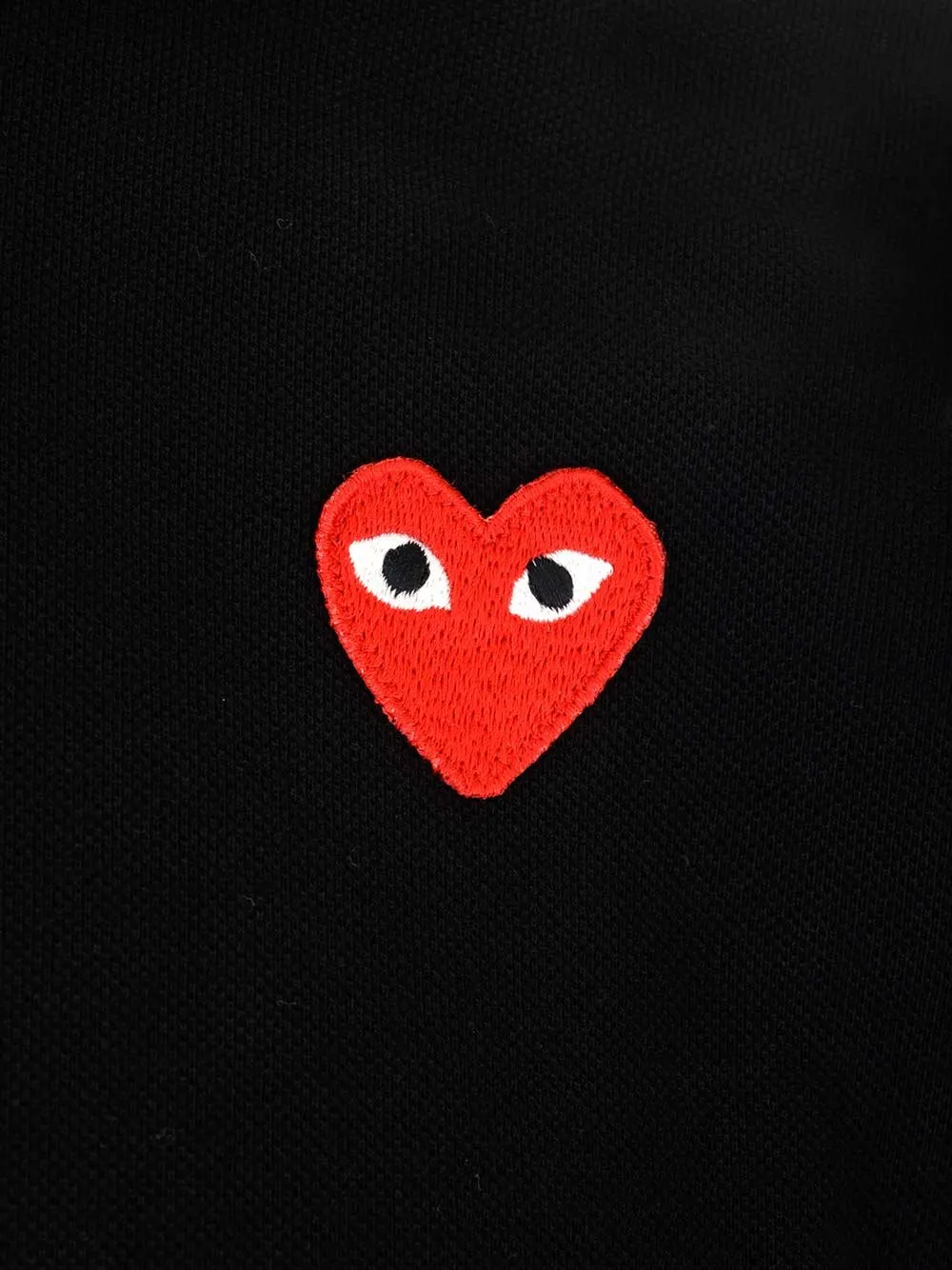 Comme Des GarÇOns Play Heart Embroidered Polo Shirt