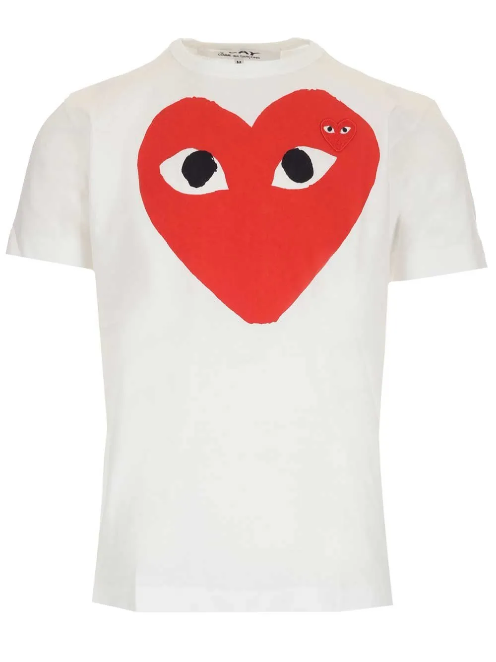 Comme Des GarÇOns Play Heart Logo Printed Crewneck T-Shirt
