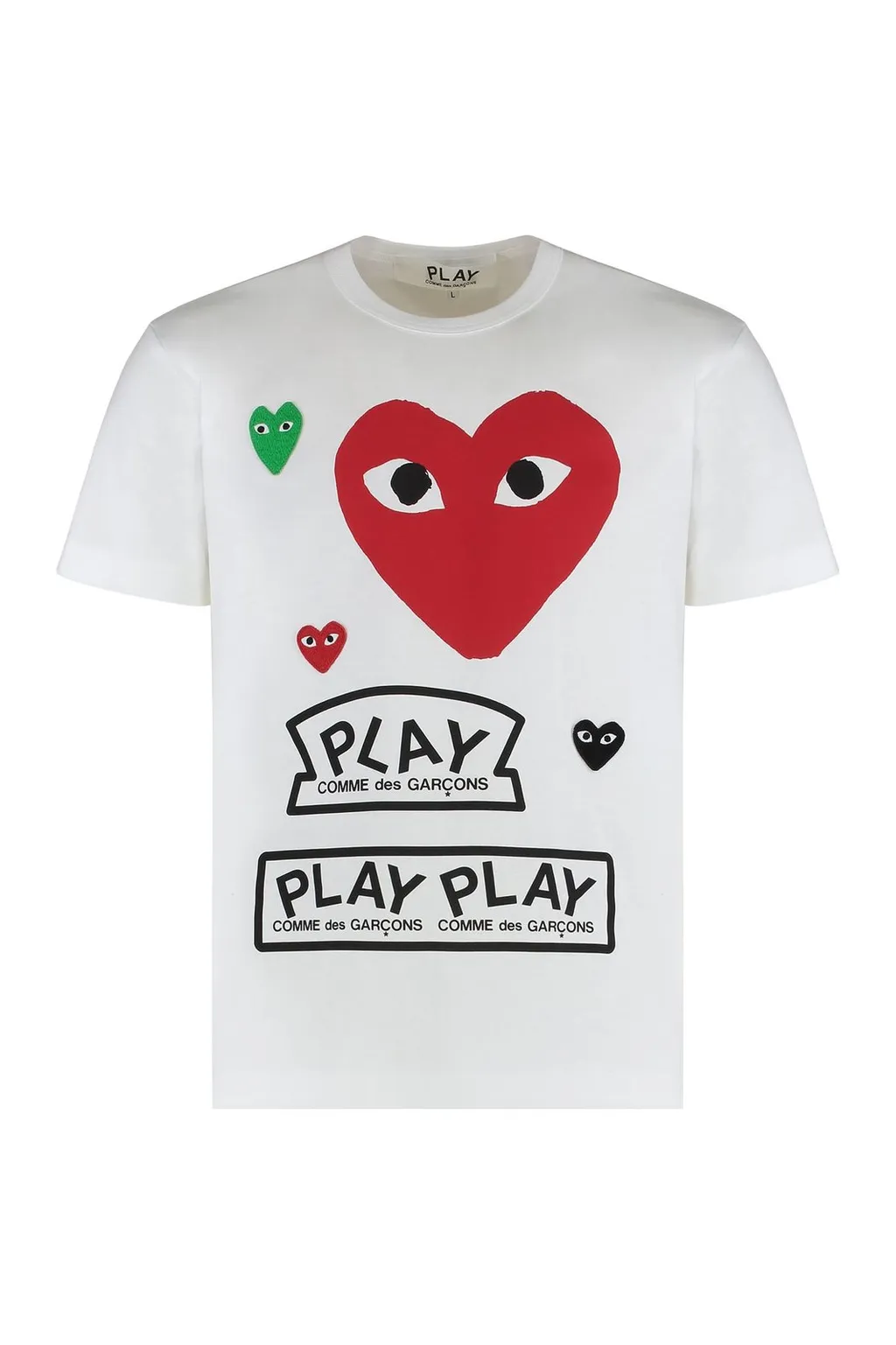 Comme Des GarÇOns Play Signature Heart Printed T-Shirt