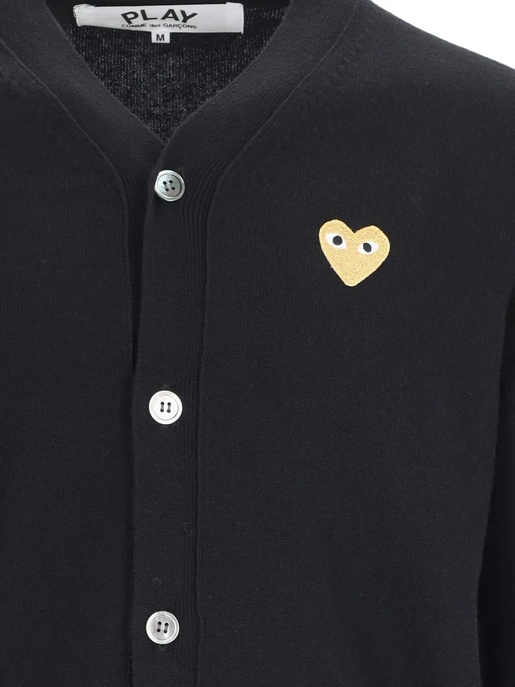 Comme Des GarÇOns Play Logo Patch Knitted Cardigan