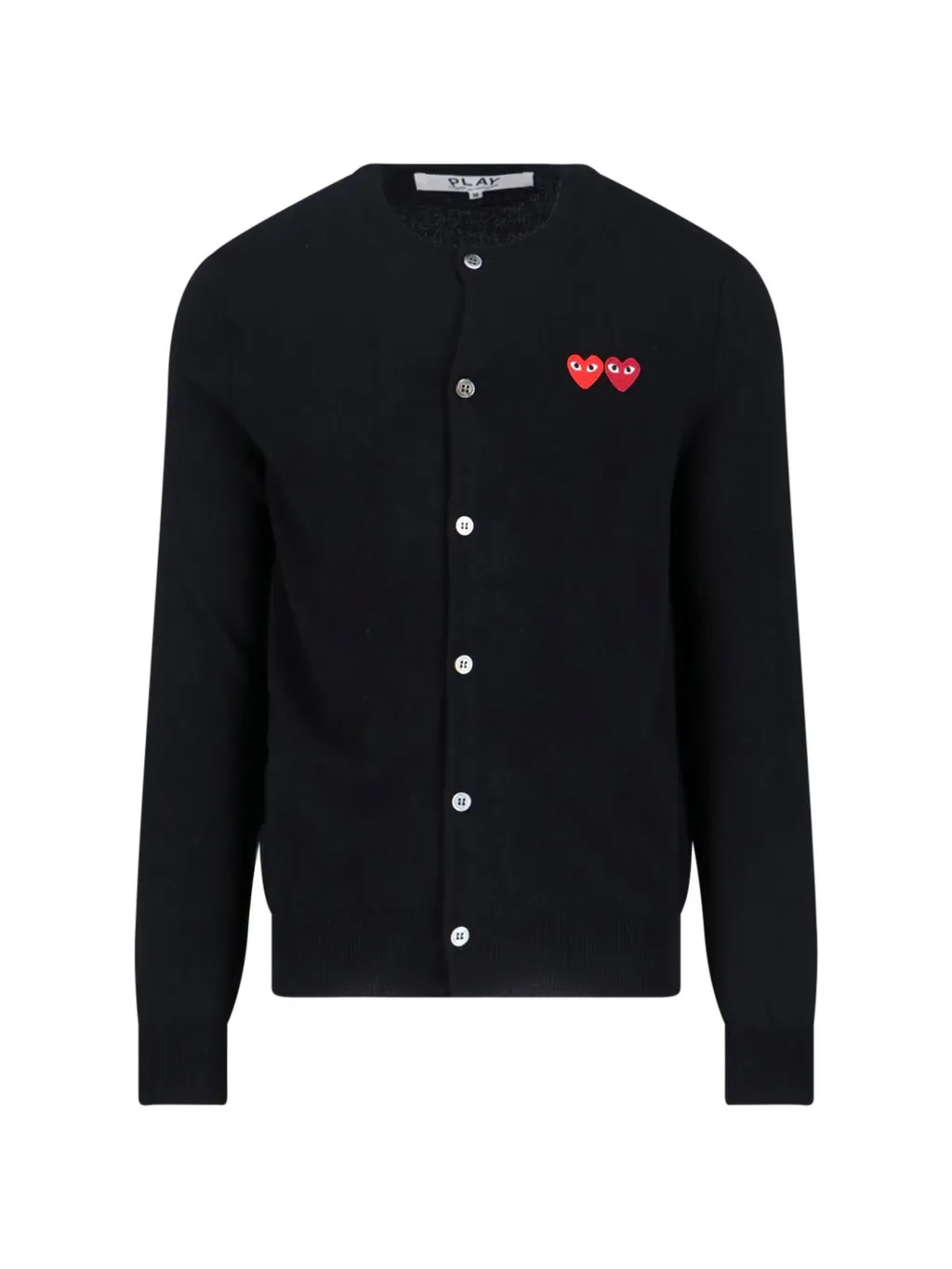 Comme Des GarÇOns Play Crewneck Knitted Cardigan