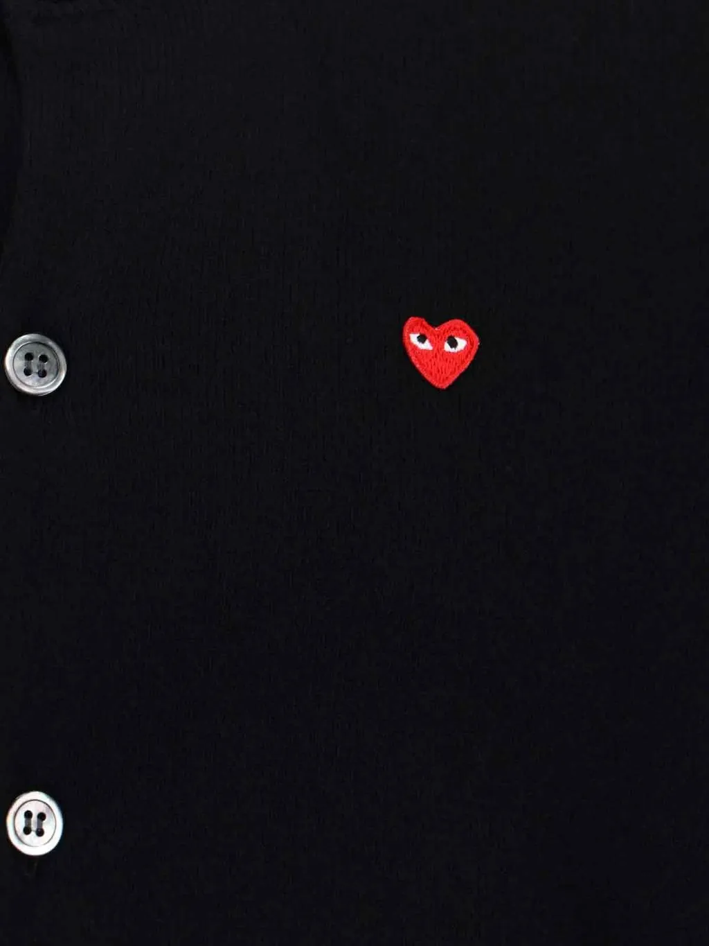 Comme Des Garcons Play Small Heart Patch Knitted Cardigan