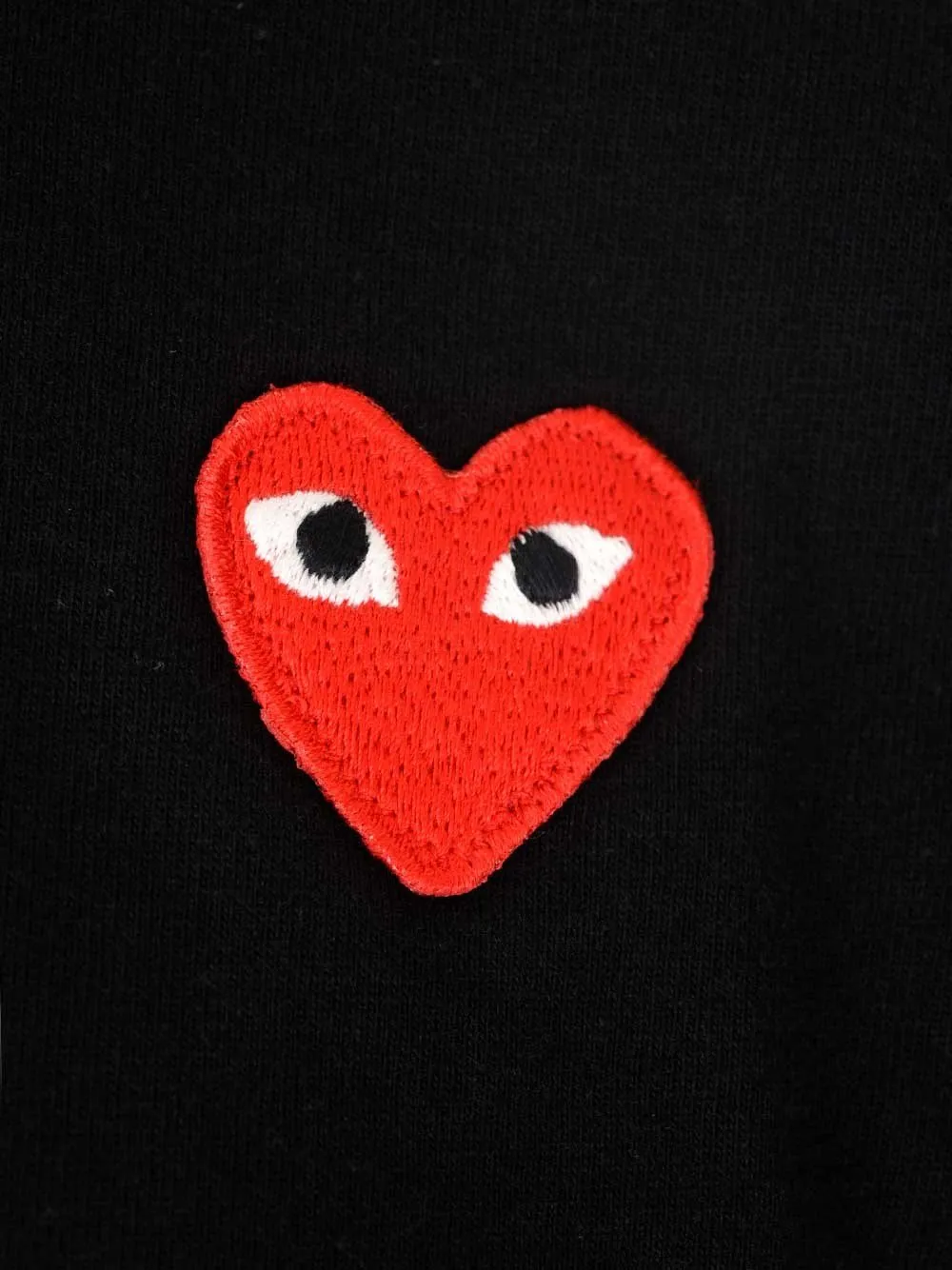 Comme Des GarÇOns Play Heart Logo Patch Crewneck T-Shirt