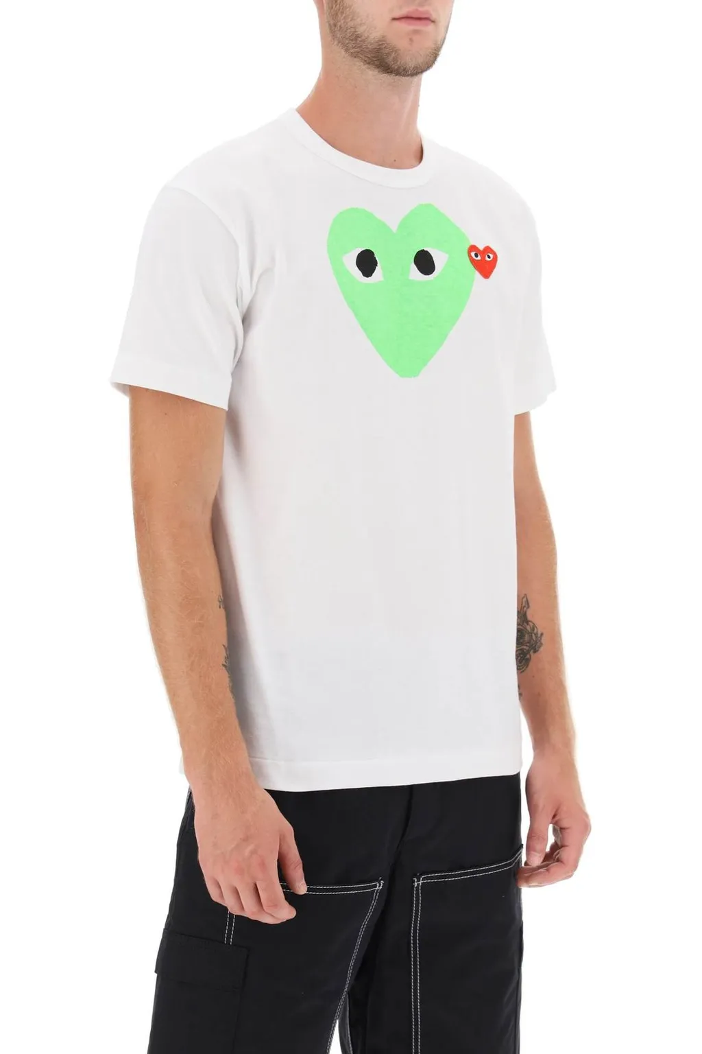 Comme Des GarÇOns Play Heart Printed Crewneck T-Shirt