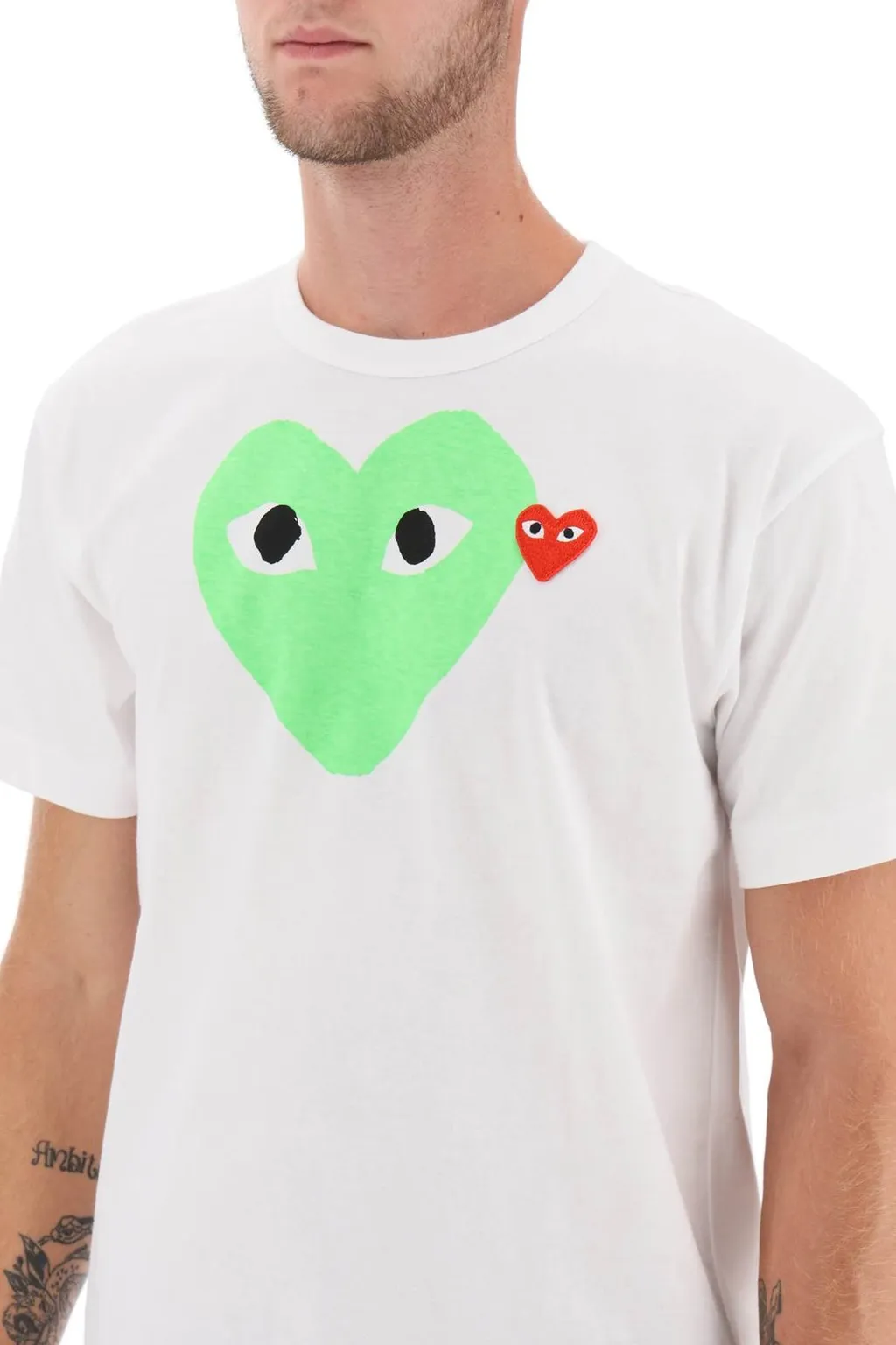 Comme Des GarÇOns Play Heart Printed Crewneck T-Shirt