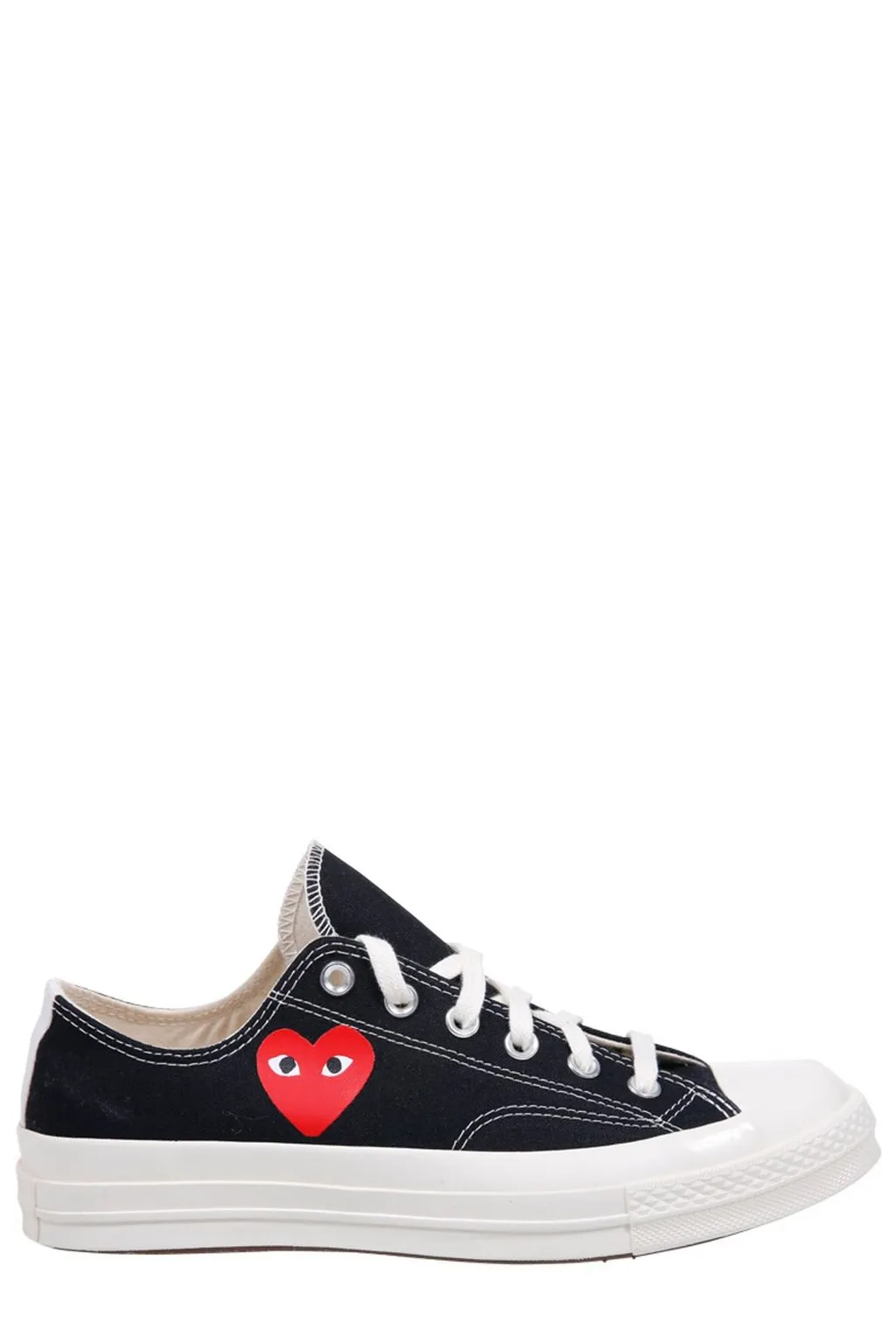 Comme Des Garcons Play Round Toe Lace-Up Sneakers