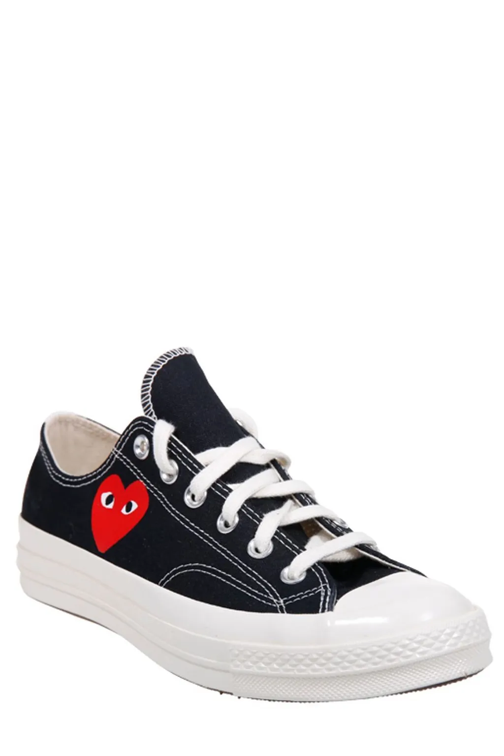 Comme Des Garcons Play Round Toe Lace-Up Sneakers