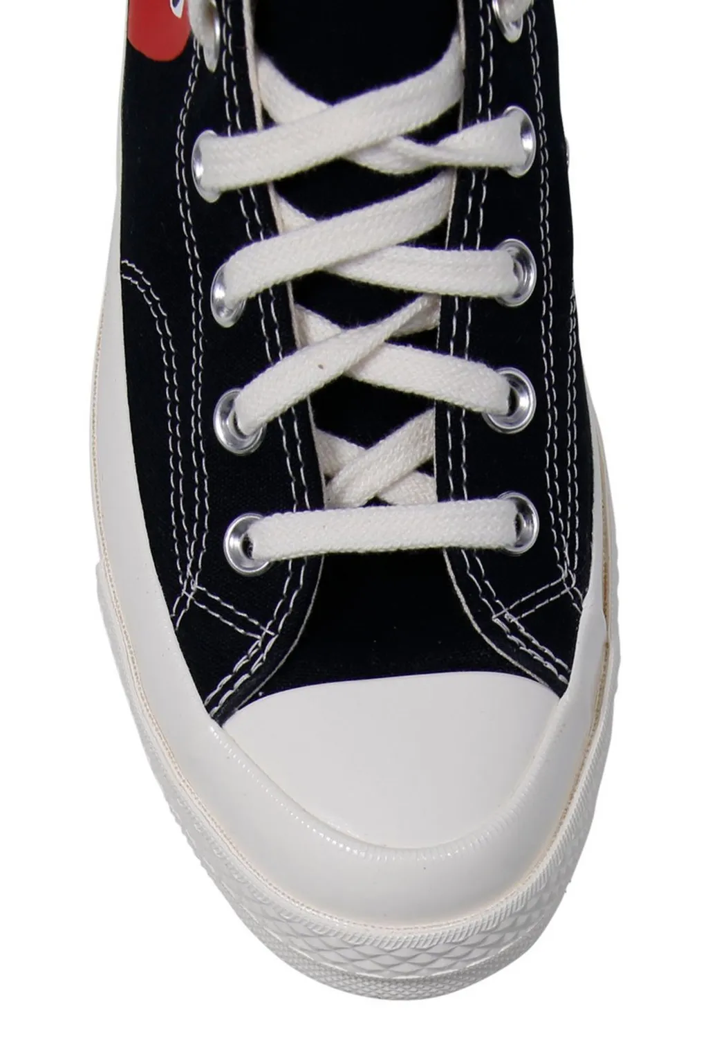 Comme Des Garcons Play Round Toe Lace-Up Sneakers