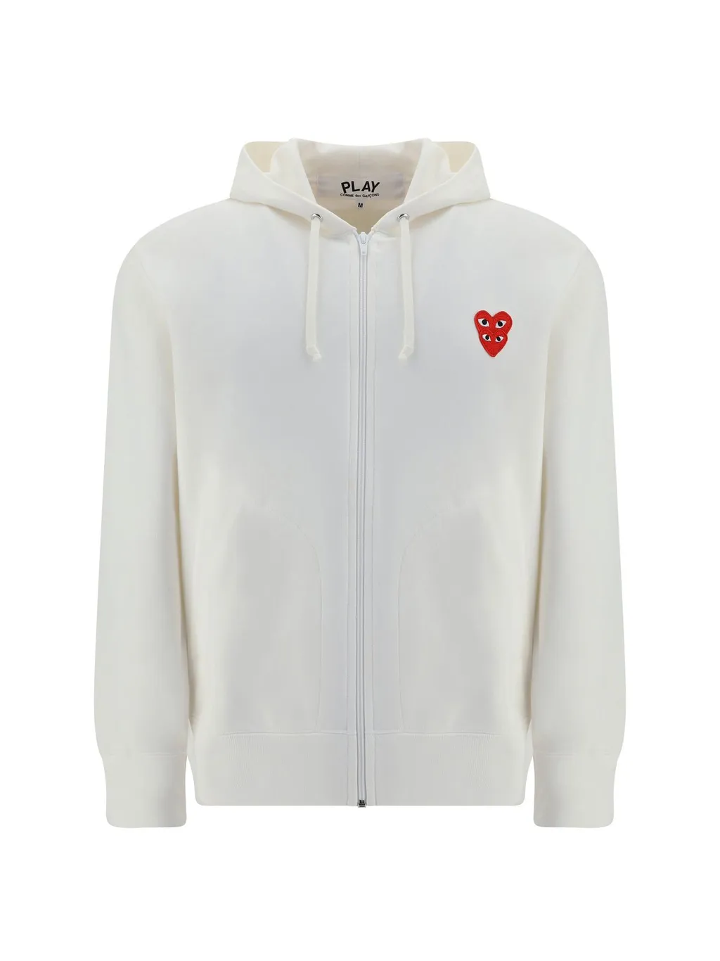 Comme Des GarÇOns Play Heart Patch Zipped Sweatshirt