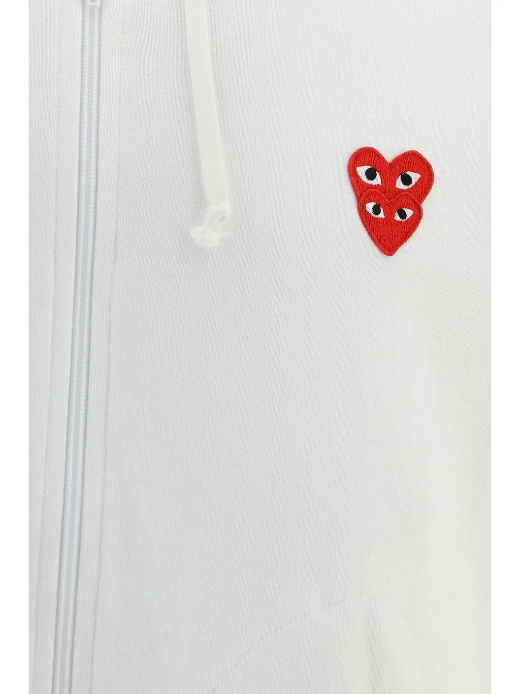 Comme Des GarÇOns Play Heart Patch Zipped Sweatshirt