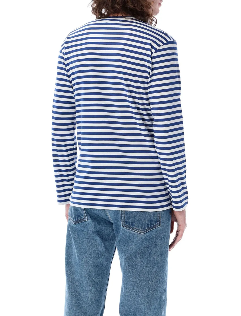 Comme Des GarÇOns Play Iconic Patch Striped T-Shirt
