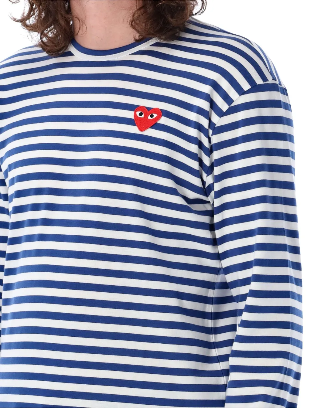 Comme Des GarÇOns Play Iconic Patch Striped T-Shirt