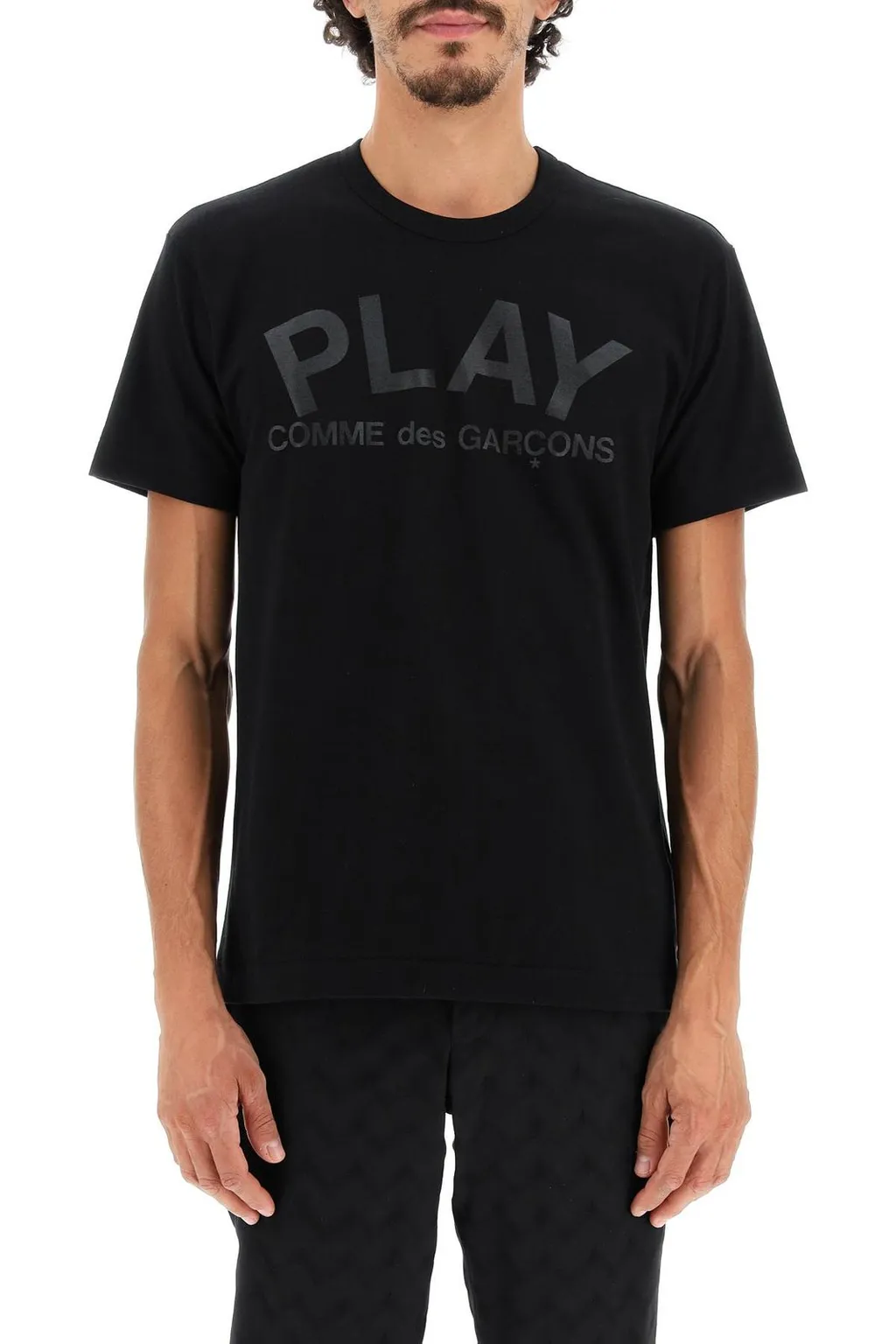 Comme Des Garcons Play Logo Printed Crewneck T-Shirt
