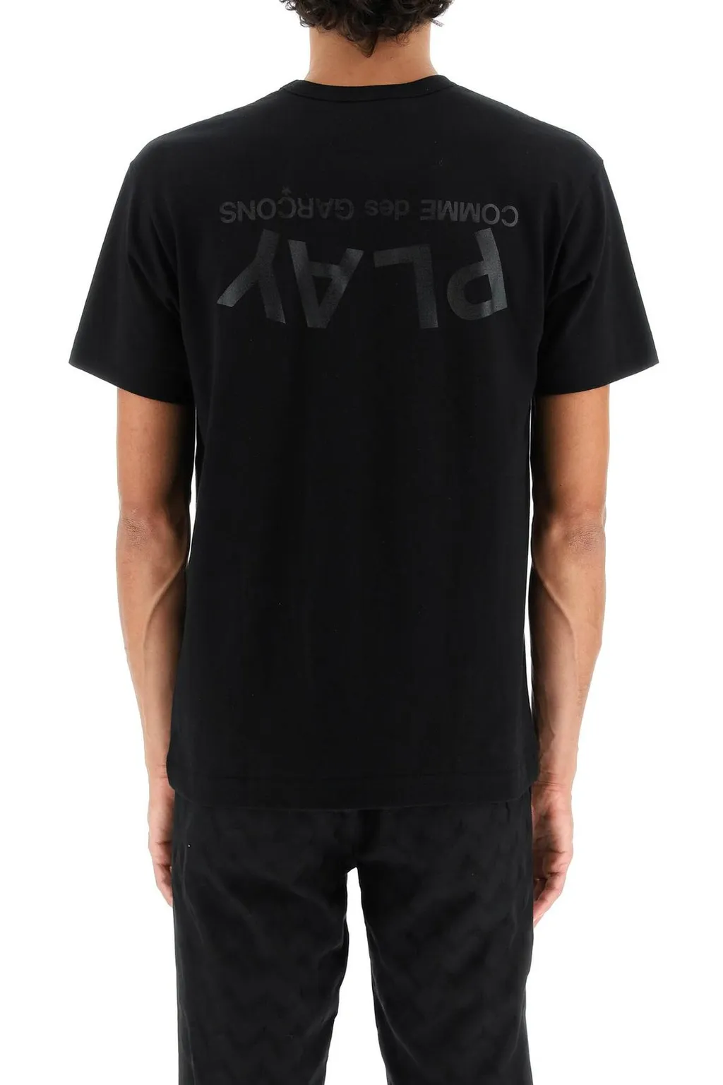 Comme Des Garcons Play Logo Printed Crewneck T-Shirt