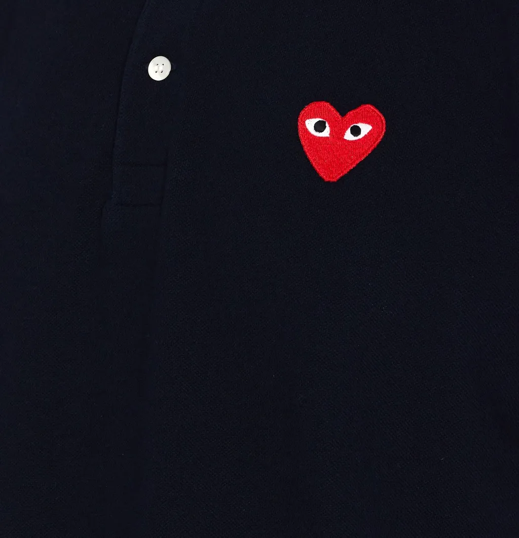 Comme Des GarÇOns Play Logo Embroidered Polo Shirt
