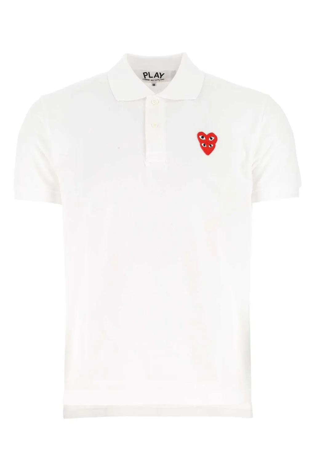 Comme Des GarÇOns Play Double Heart Logo Patch Polo Shirt