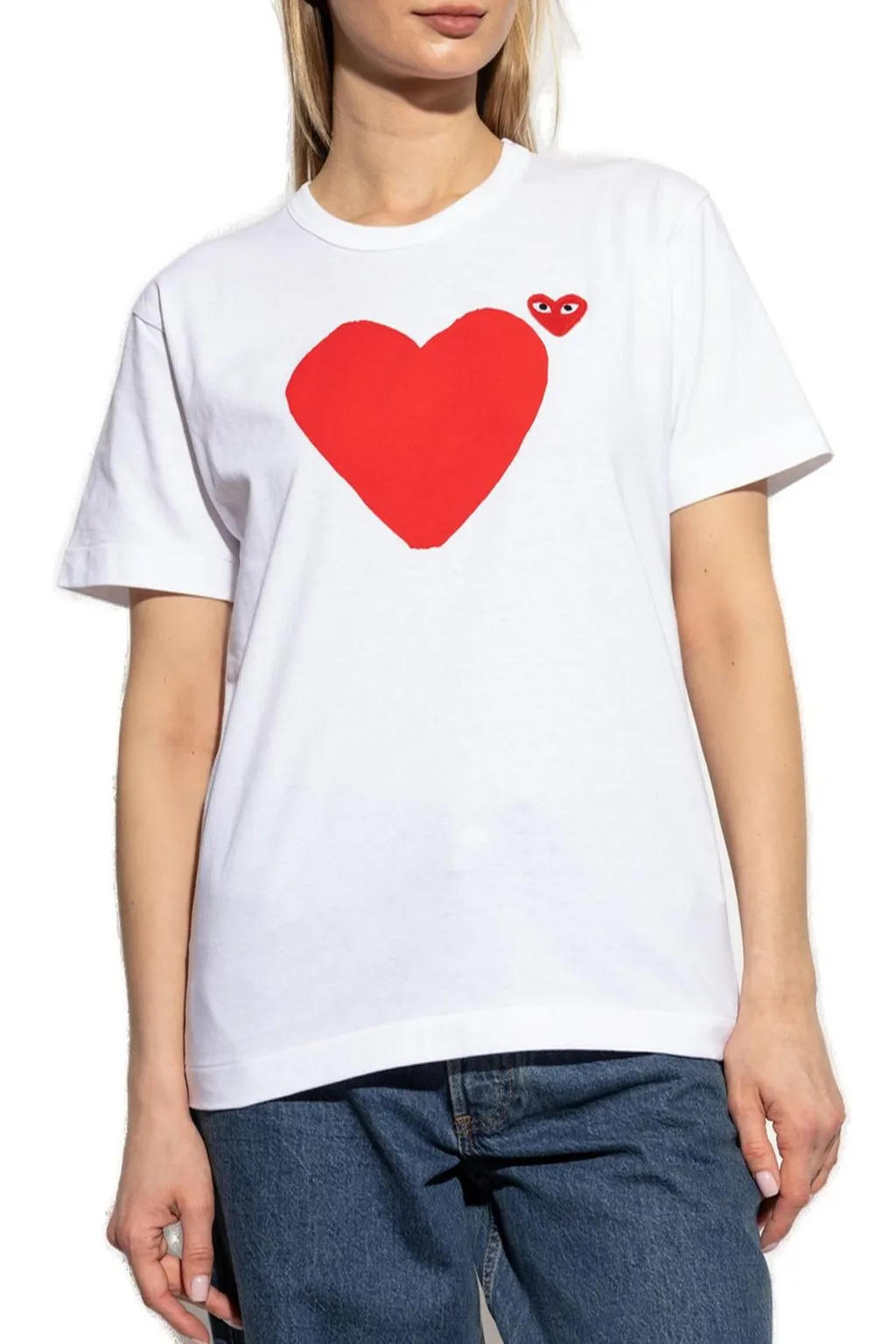 Comme Des GarÇOns Play Heart Embroidered Crewneck T-Shirt
