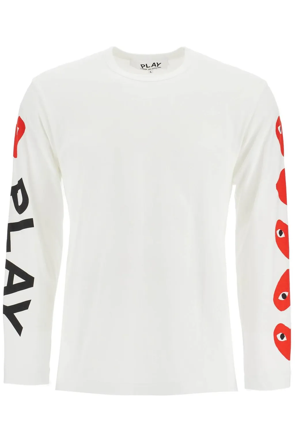 Comme Des GarÇOns Play Logo Printed Long Sleeved T-Shirt