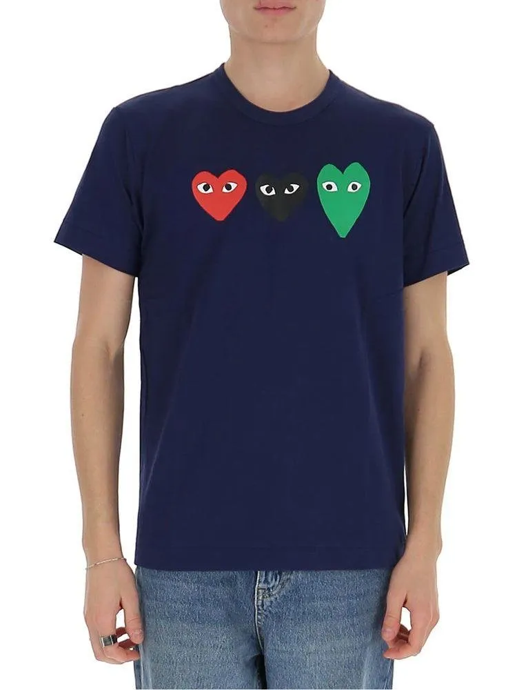 Comme Des GarÇOns Play Heart Printed T-Shirt