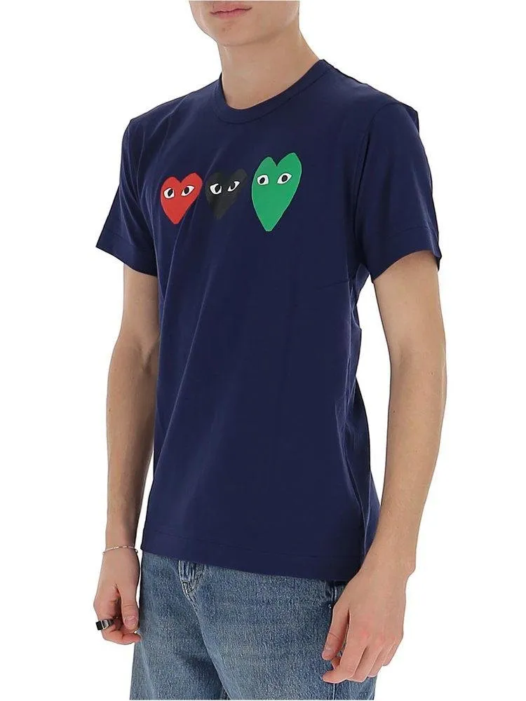 Comme Des GarÇOns Play Heart Printed T-Shirt