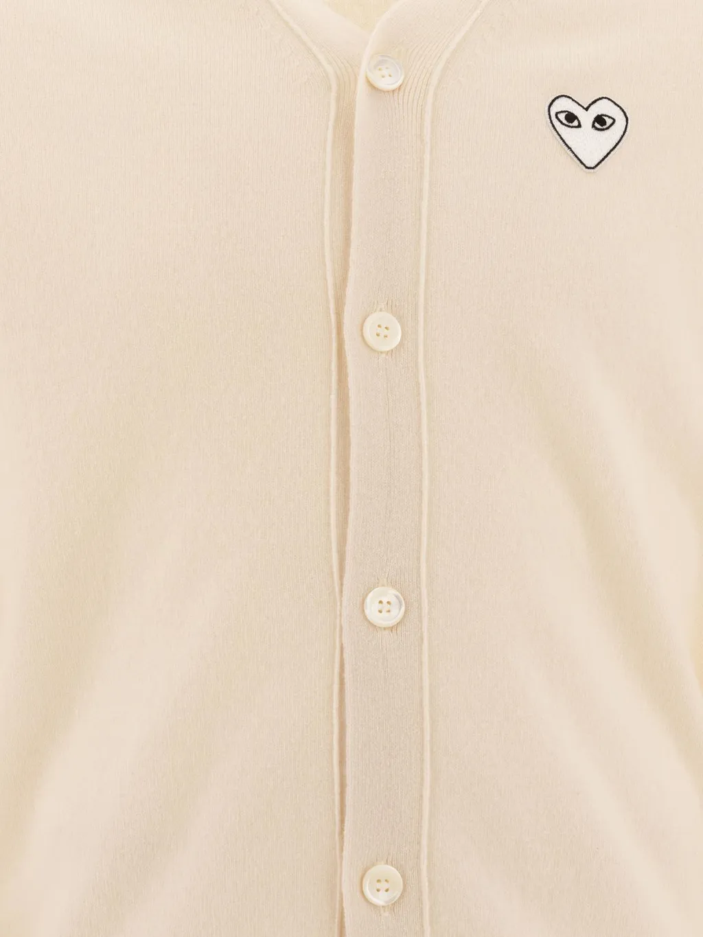 Comme Des GarÇOns Play Logo Patch Cardigan