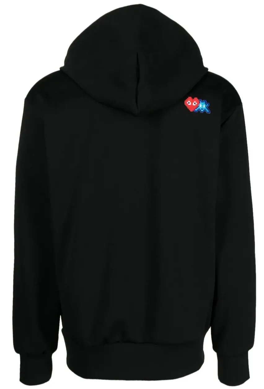 Comme Des GarÇOns Play X Invader Zipped Drawstring Hoodie