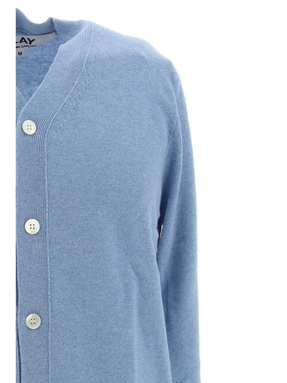 Comme Des GarÇOns Play Logo Embroidered Buttoned Cardigan