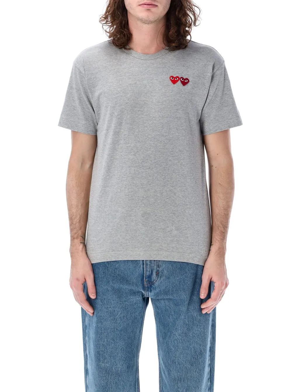 Comme Des GarÇOns Play Double Patch Crewneck T-Shirt